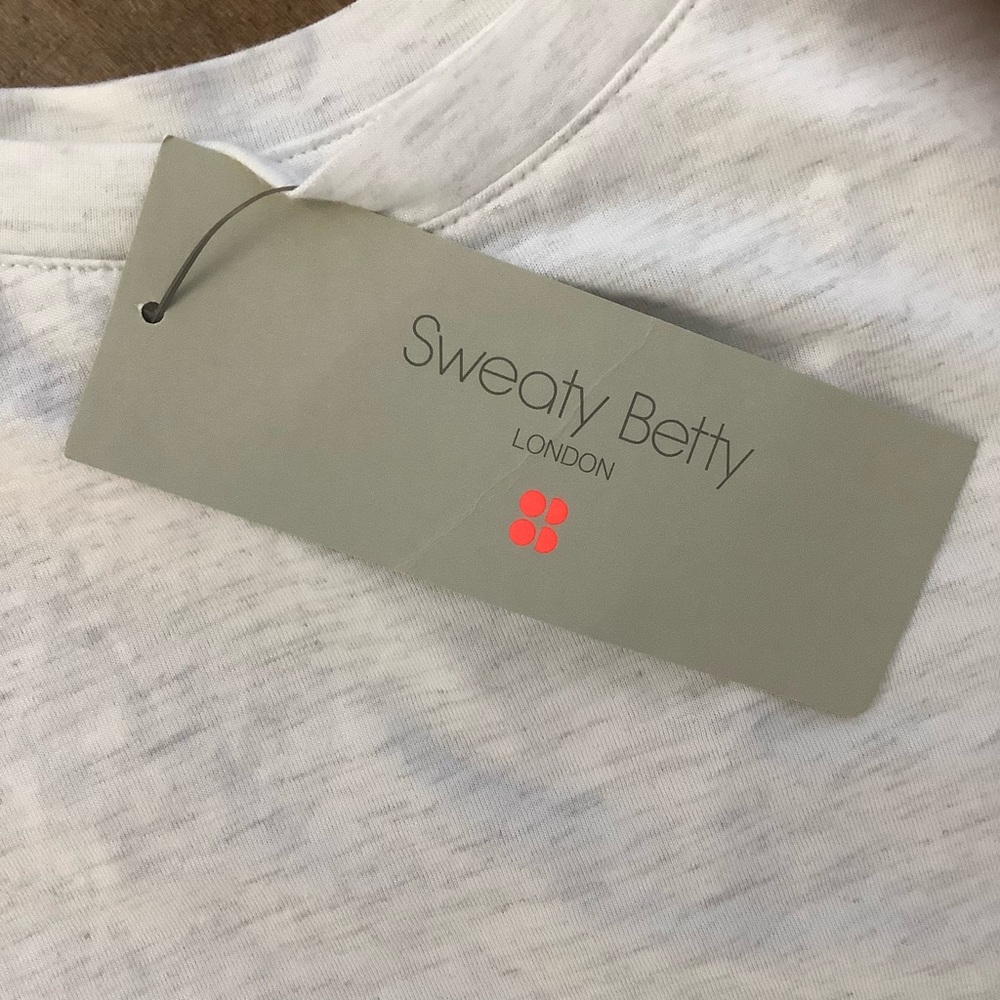 Sweaty Betty NWT Classic White Long Sleeve Tee, L - Picture 2 of 8